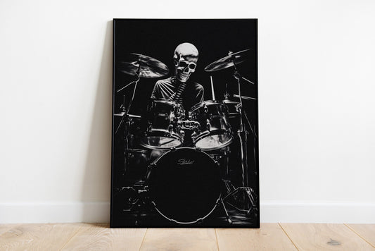 Skeleton Drummer Poster