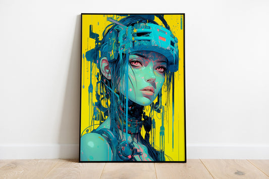 Cyberpunk Woman Poster