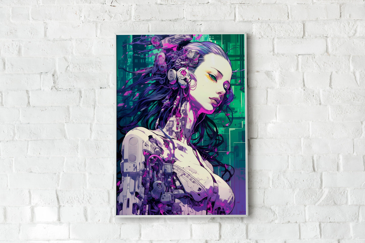 Cyberpunk Woman Poster