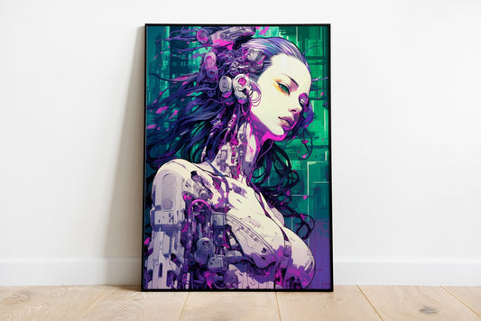 Cyberpunk Woman Poster