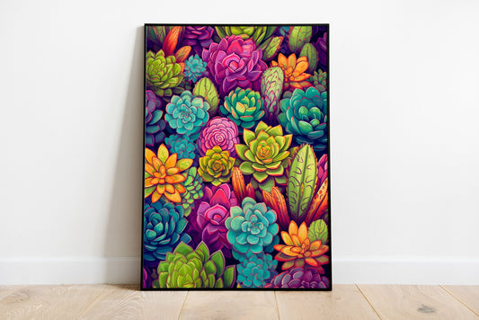 Succulent Cacti Poster