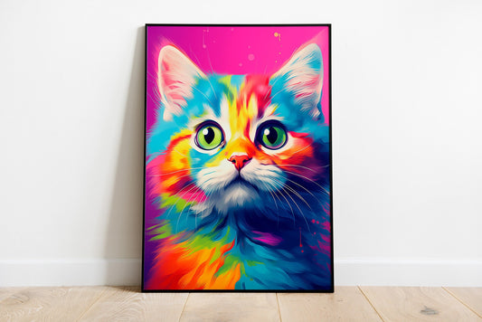 Rainbow Kitten Poster