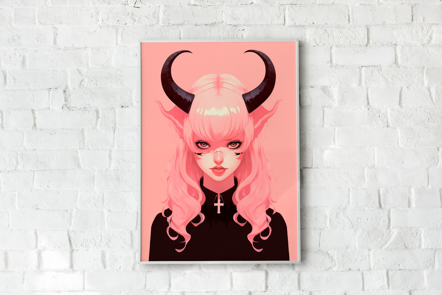 Pink Devil Girl Poster