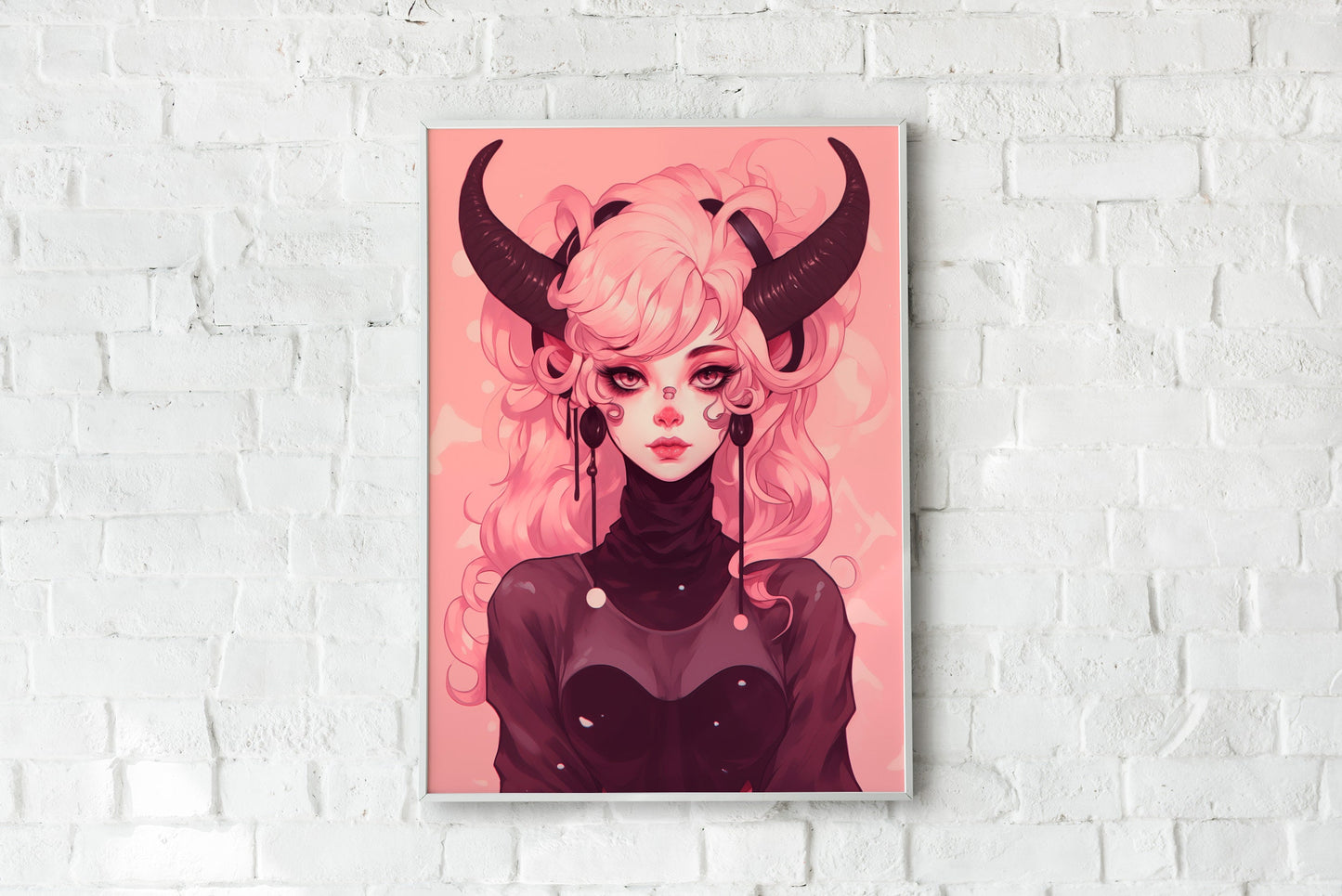 Pink Devil Girl Poster