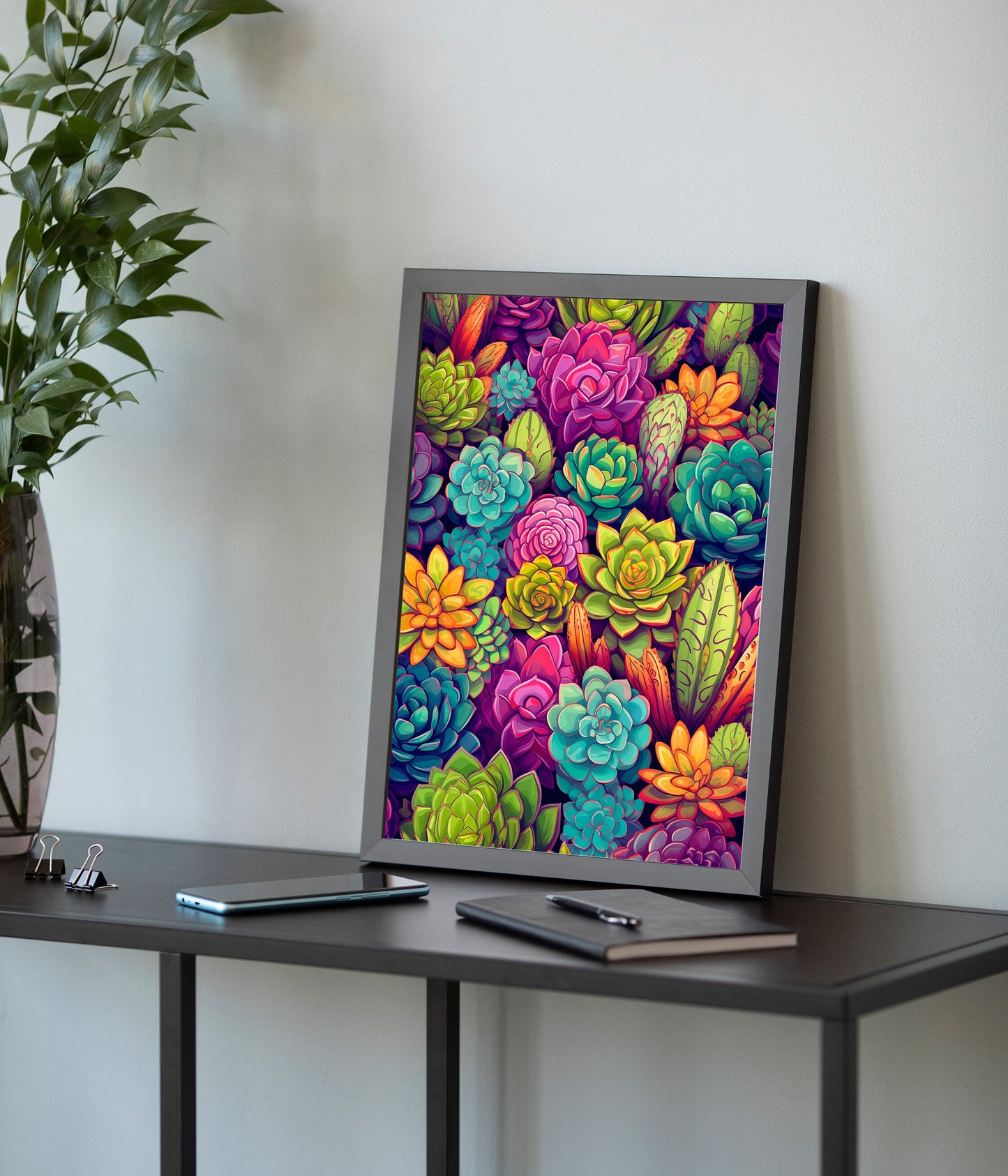 Succulent Cacti Poster