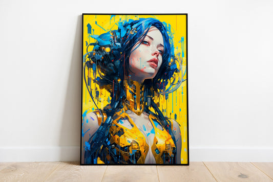 Cyberpunk Woman Poster