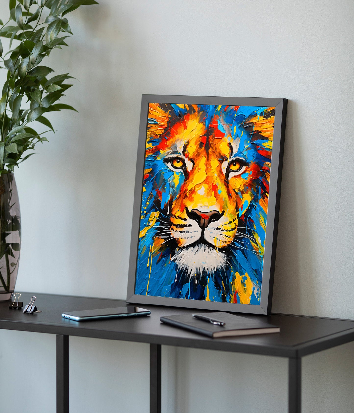 Lion Abstract Poster