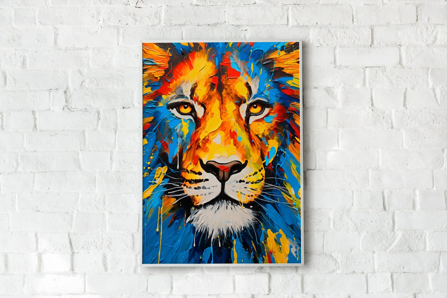 Lion Abstract Poster