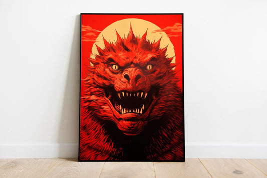 Kaiju Sunset Poster