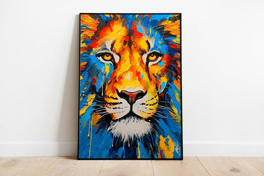 Lion Abstract Poster