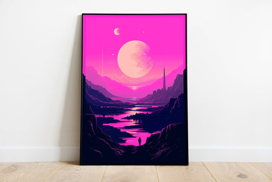 Pink Planet Poster