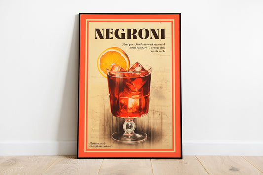 Negroni Cocktail Poster