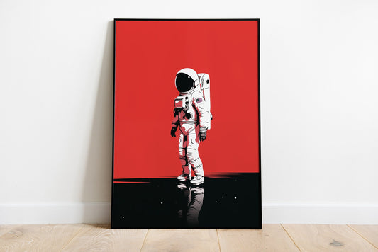 Red Astronaut Poster