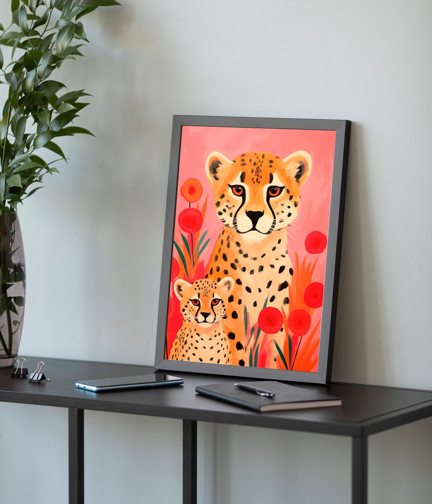 Cheetah Mother Poster