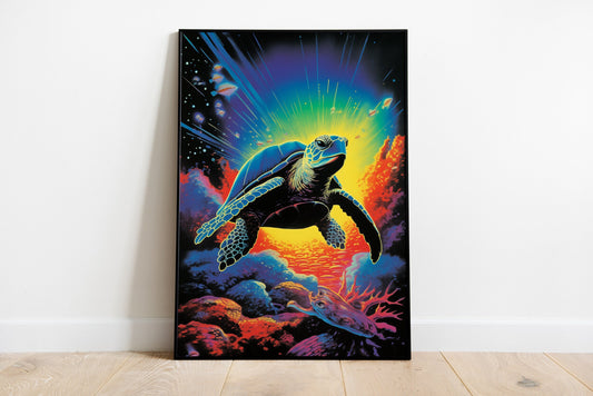 Space Turtle Poster