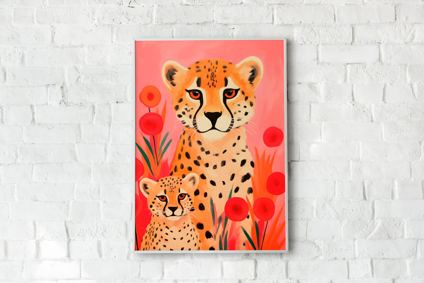 Cheetah Mother Poster