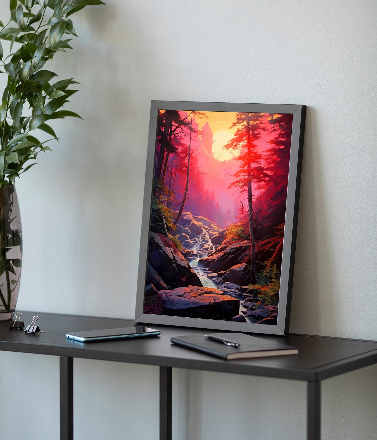 Sunrise Forest Poster