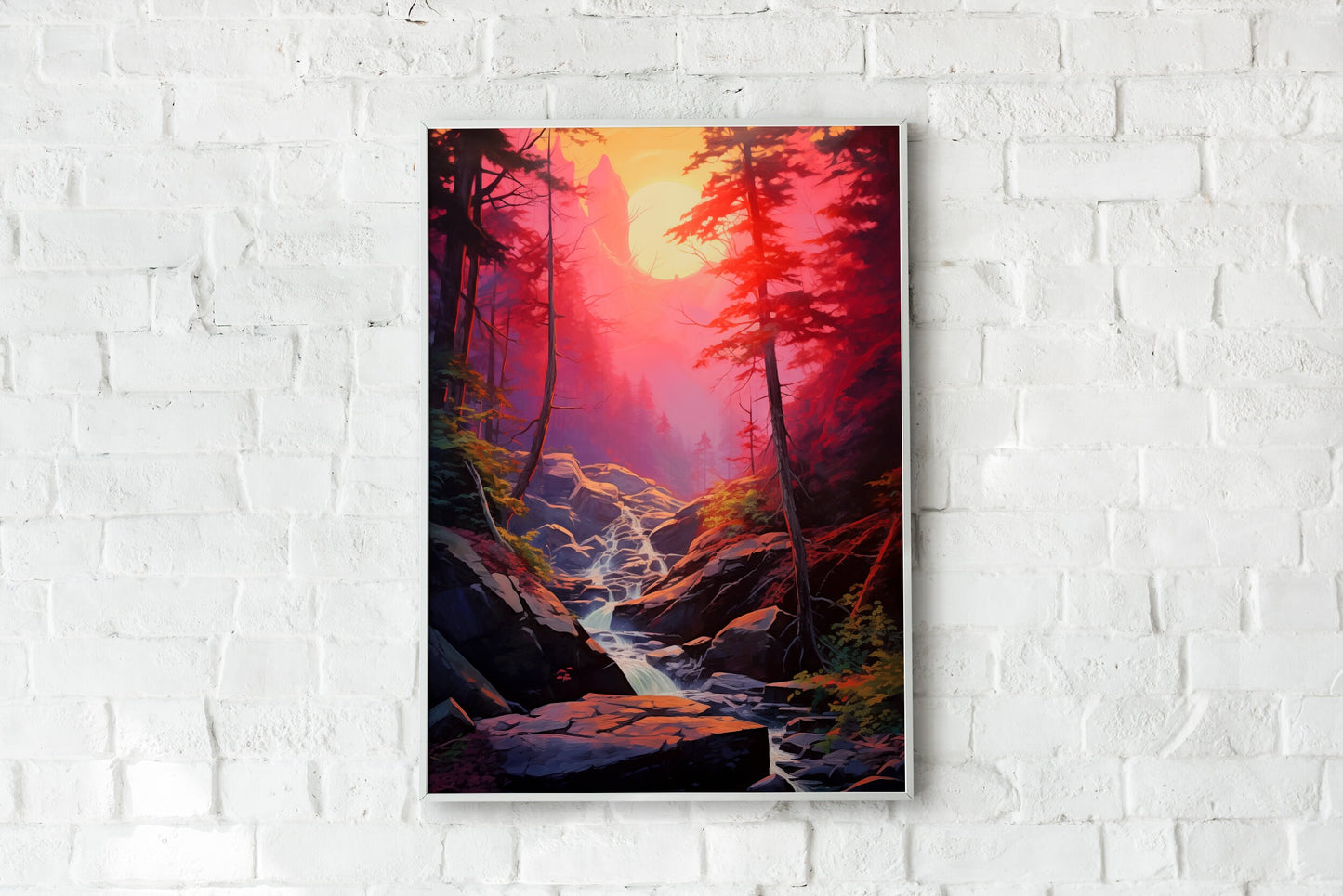 Sunrise Forest Poster